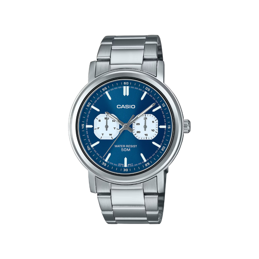 Reloj Análogo Casual Plateado de Hombre