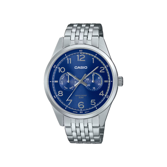 Reloj Análogo Casual Plateado de Hombre