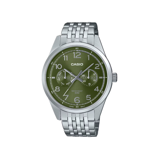 Reloj Análogo Casual Plateado de Hombre