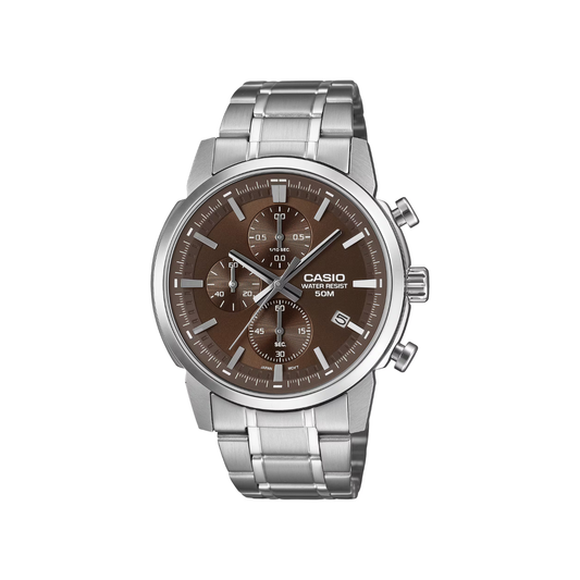 Reloj Análogo Deportivo Plateado de Hombre