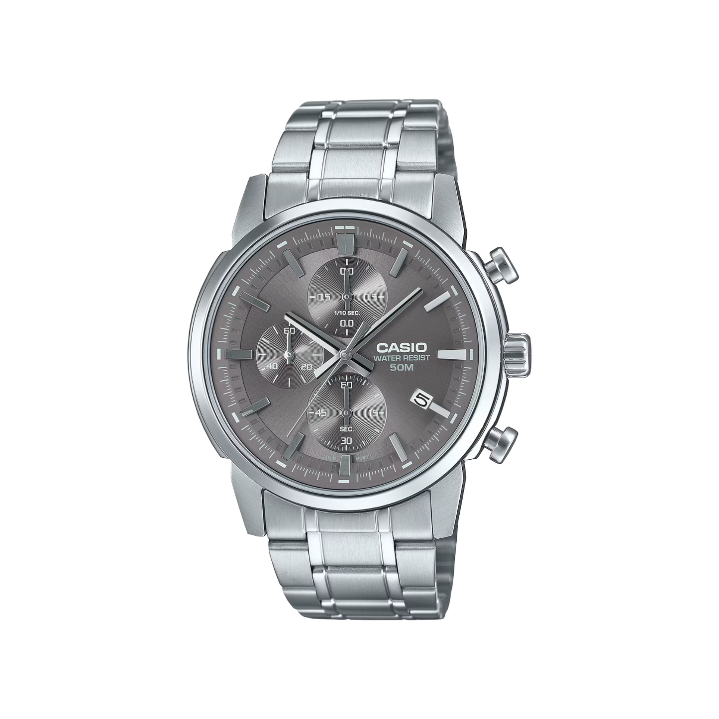 Reloj Análogo Deportivo Plateado de Hombre