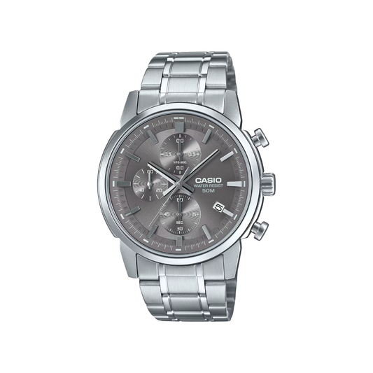 Reloj Análogo Deportivo Plateado de Hombre