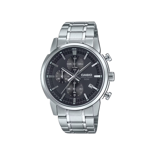Reloj Análogo Deportivo Plateado de Hombre