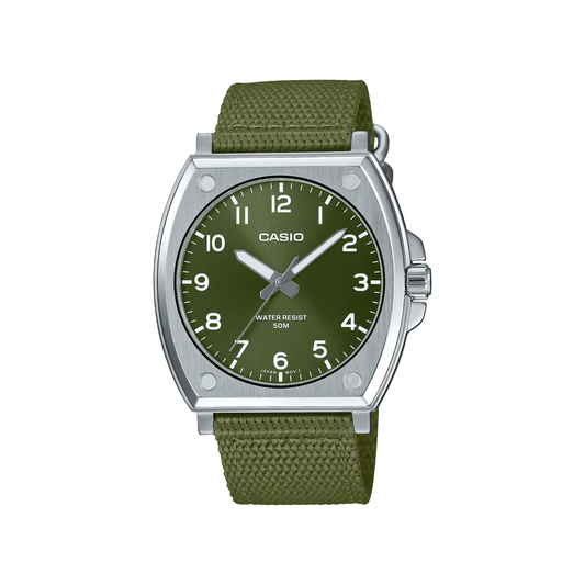 Reloj Análogo Clásico Plateado de Hombre