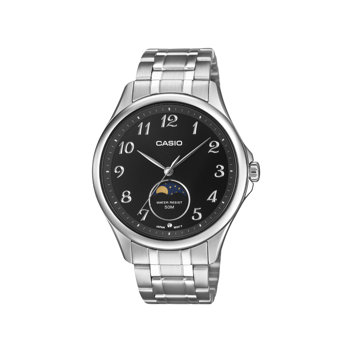 Reloj Análogo Clásico Plateado de Hombre
