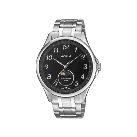 Reloj Análogo Clásico Plateado de Hombre