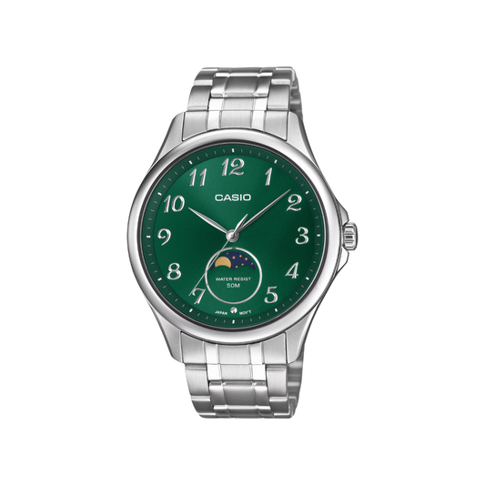 Reloj Análogo Clásico Plateado de Hombre