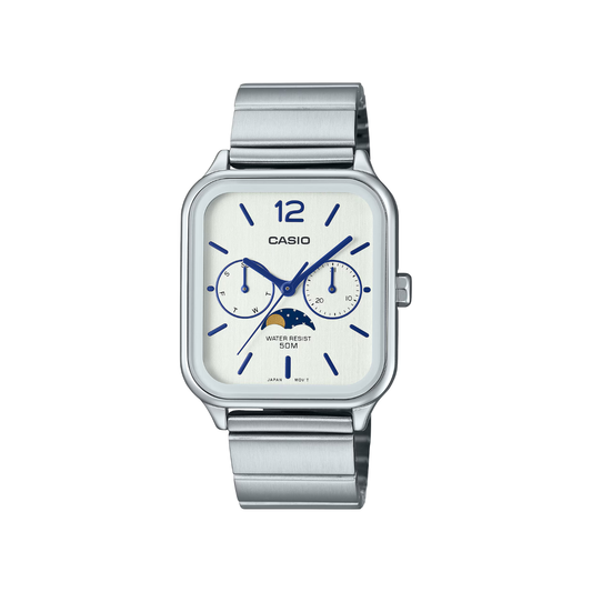 Reloj Análogo Casual Plateado de Hombre