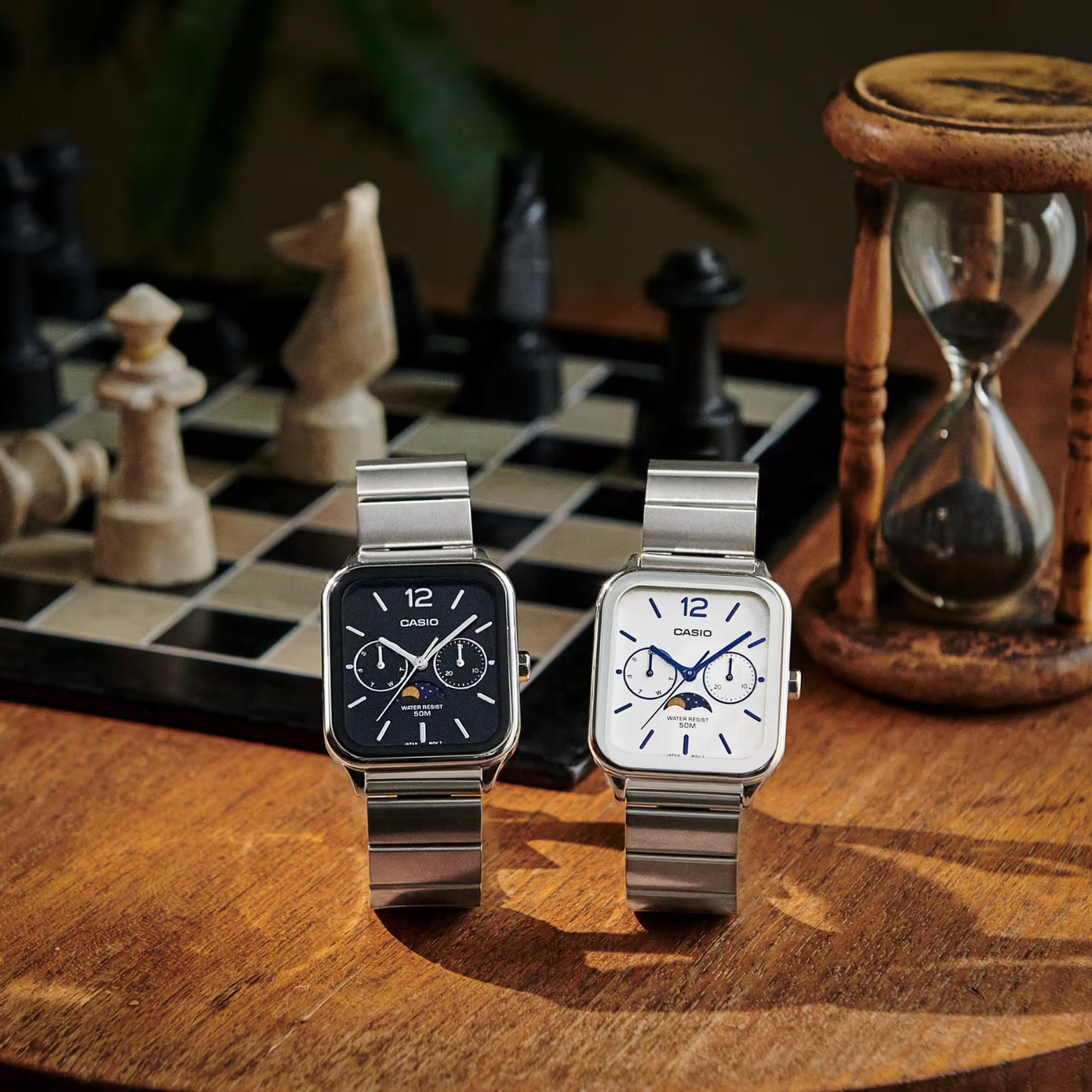 Reloj Análogo Casual Plateado de Hombre