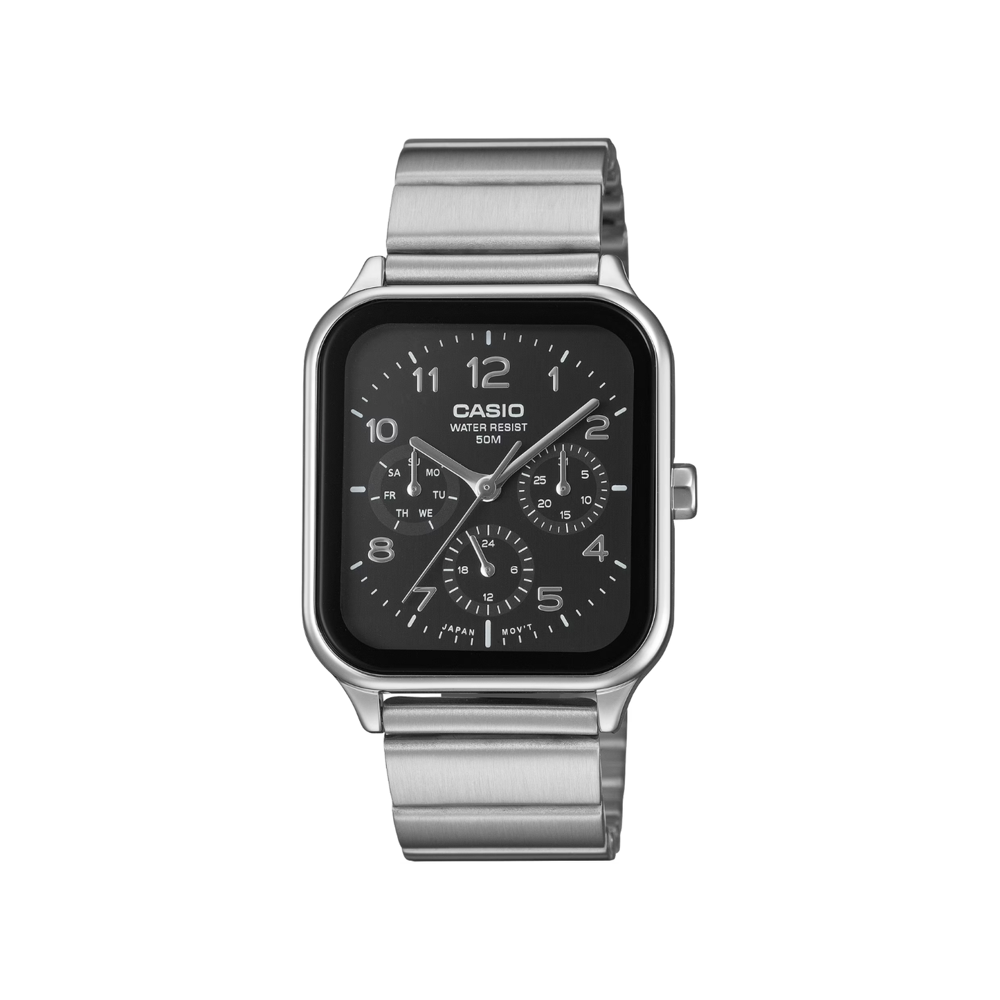 Reloj Análogo Casual Plateado de Hombre