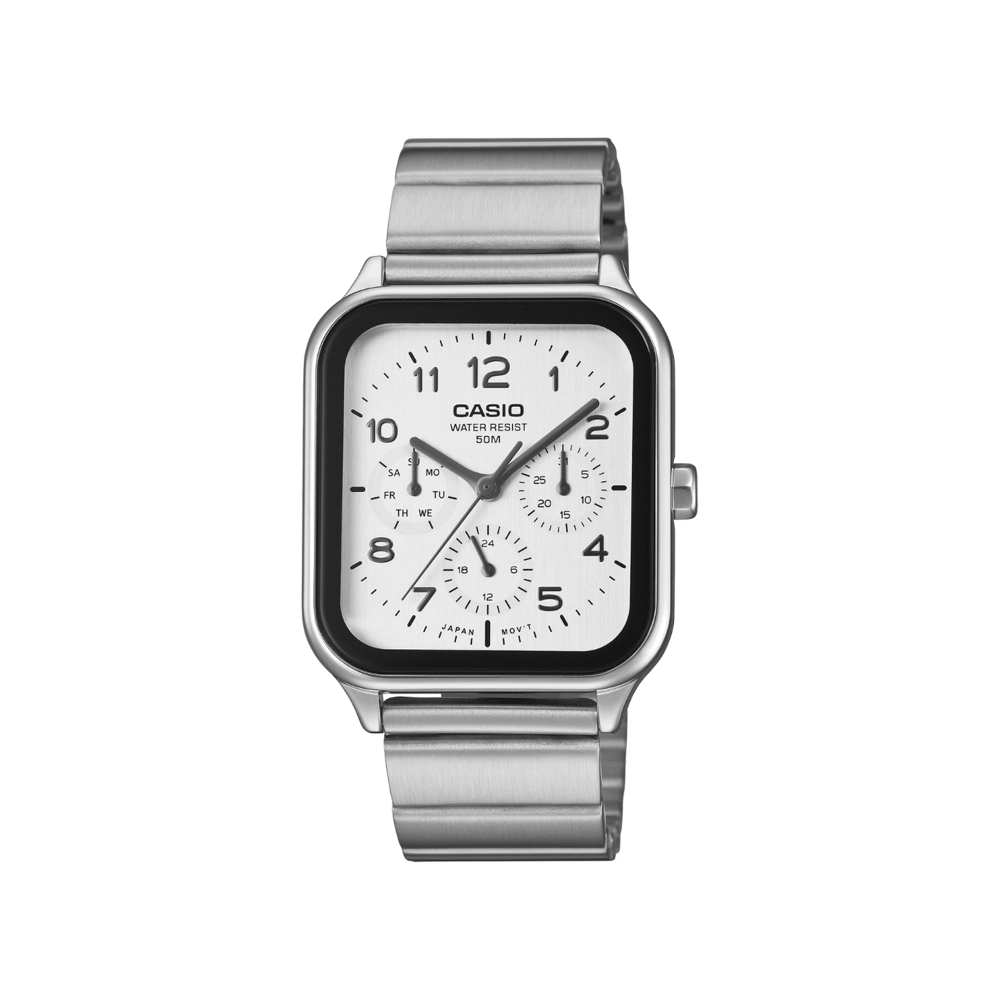 Reloj Análogo Casual Plateado de Hombre