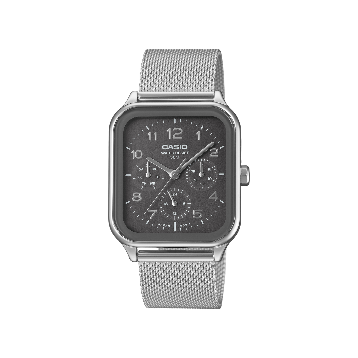Reloj Análogo Casual Plateado de Hombre