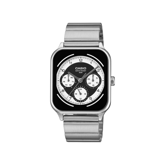 Reloj Análogo Casual Plateado de Hombre
