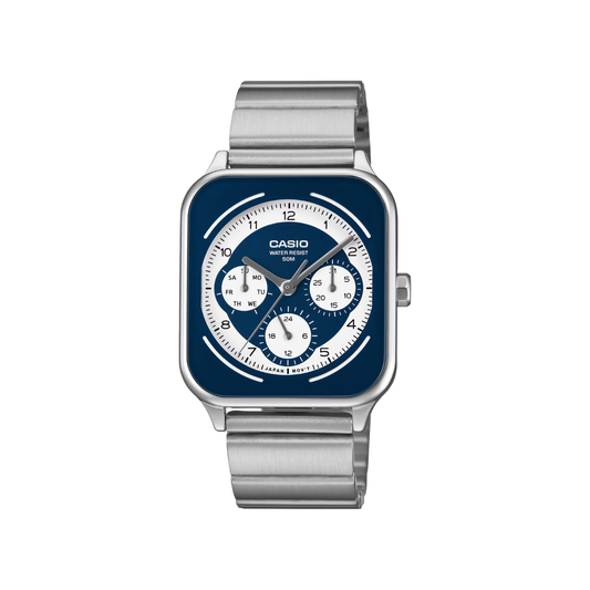 Reloj Análogo Casual Plateado de Hombre
