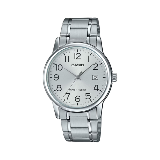Reloj Análogo Casual Plateado de Hombre