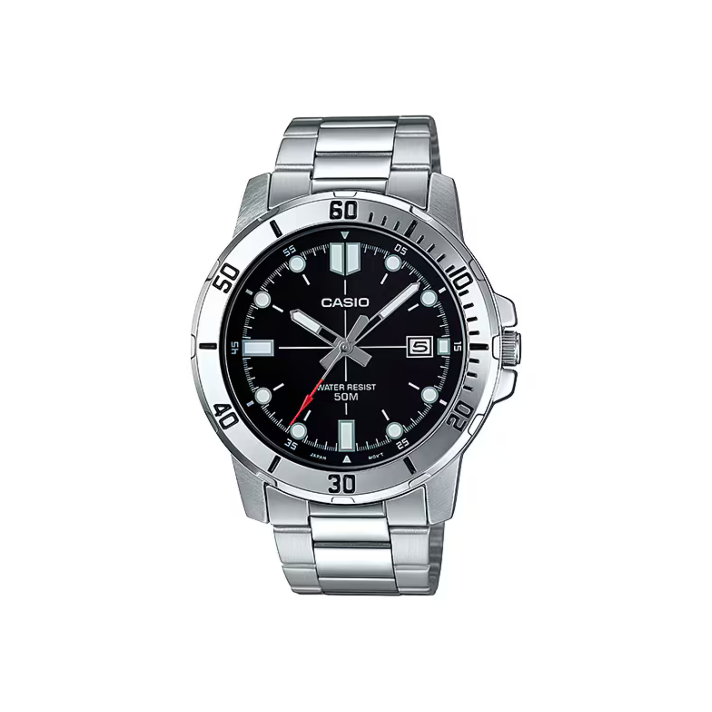 Reloj Análogo Deportivo Plateado de Hombre