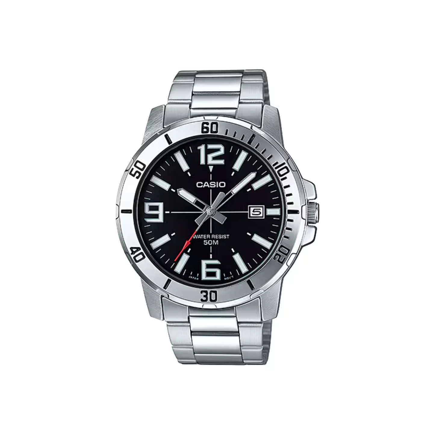 Reloj Análogo Deportivo Plateado de Hombre
