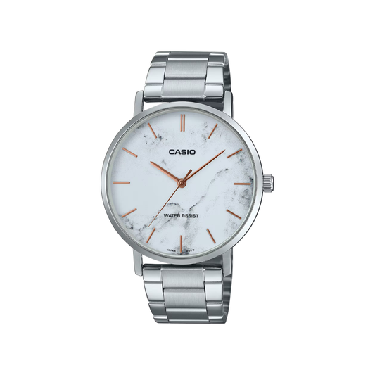 Reloj Análogo Casual Plateado de Hombre