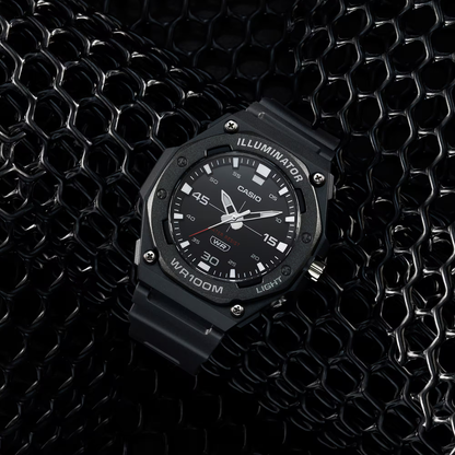 Reloj Análogo Deportivo Negro de Hombre