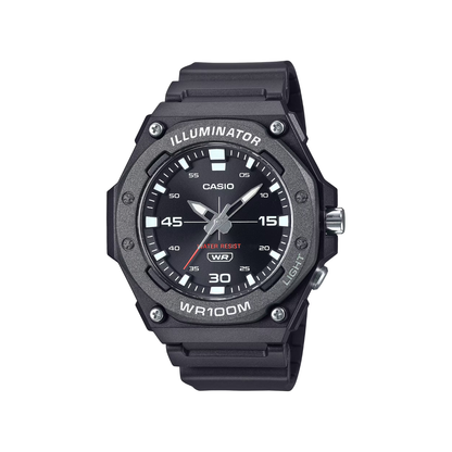 Reloj Análogo Deportivo Negro de Hombre