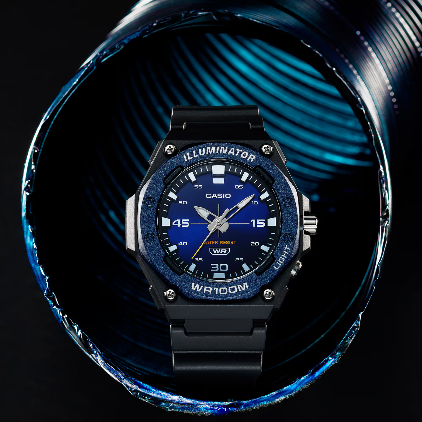 Reloj Análogo Deportivo Negro de Hombre