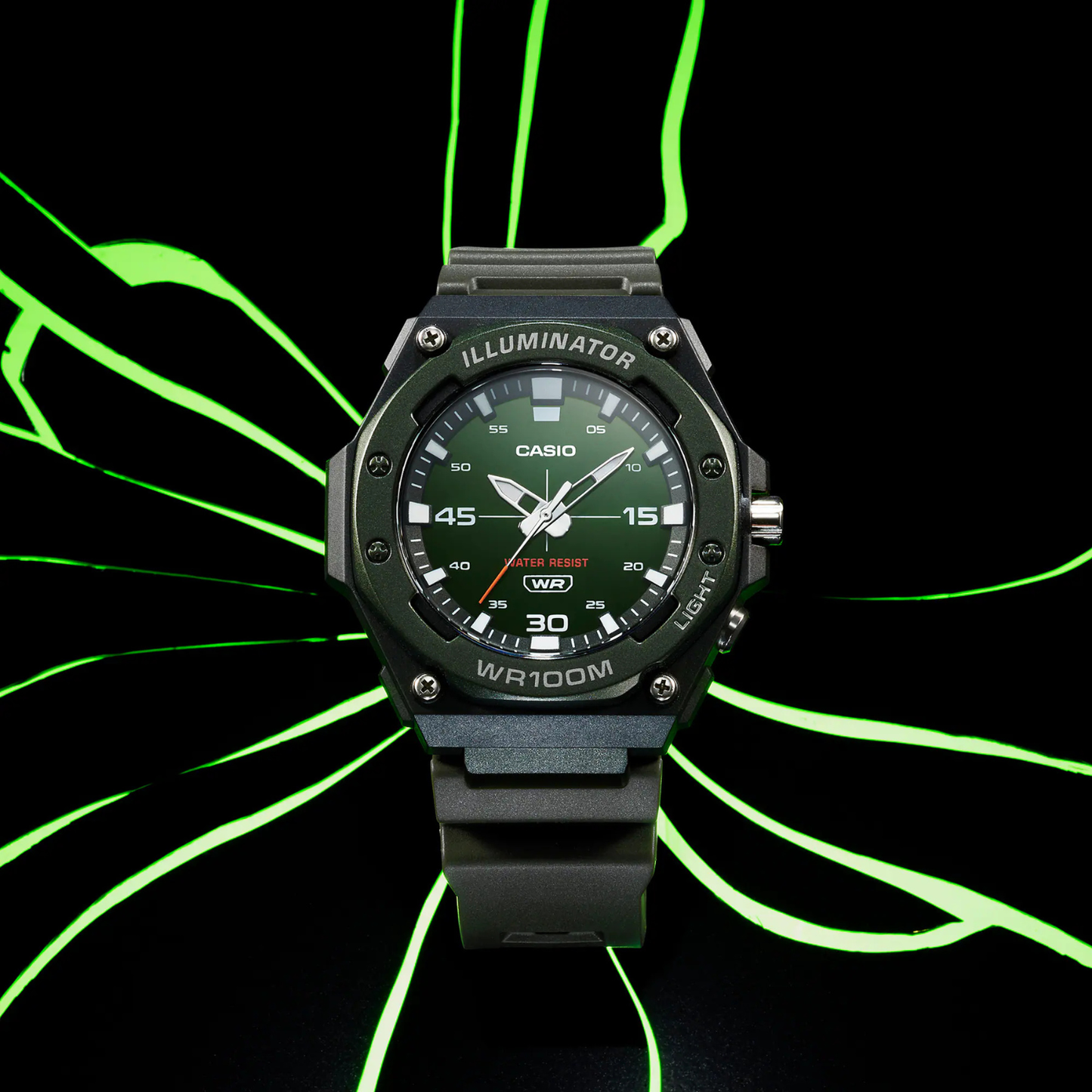Reloj Análogo Deportivo Negro de Hombre