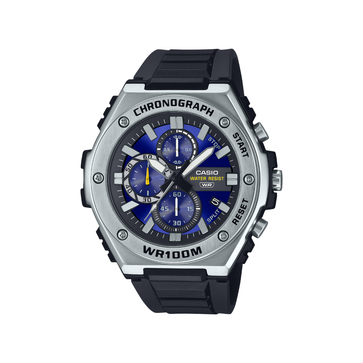 Reloj Análogo Deportivo Plateado de Hombre