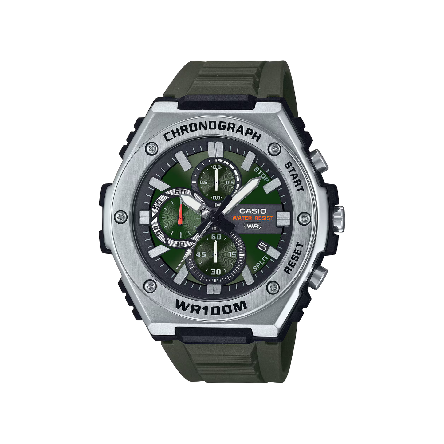 Reloj Análogo Deportivo Plateado de Hombre