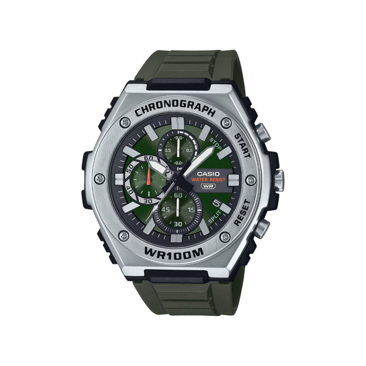 Reloj Análogo Deportivo Plateado de Hombre