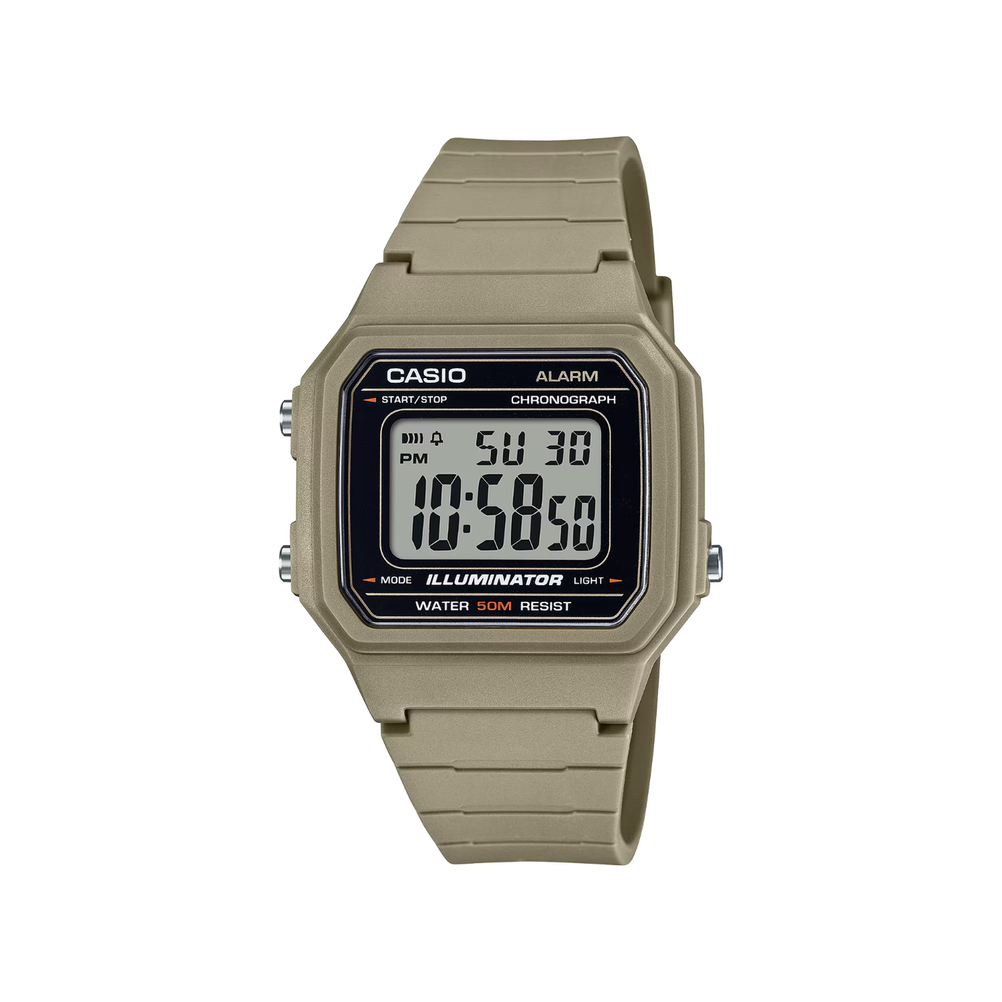 Reloj Digital Casual Crema de Hombre