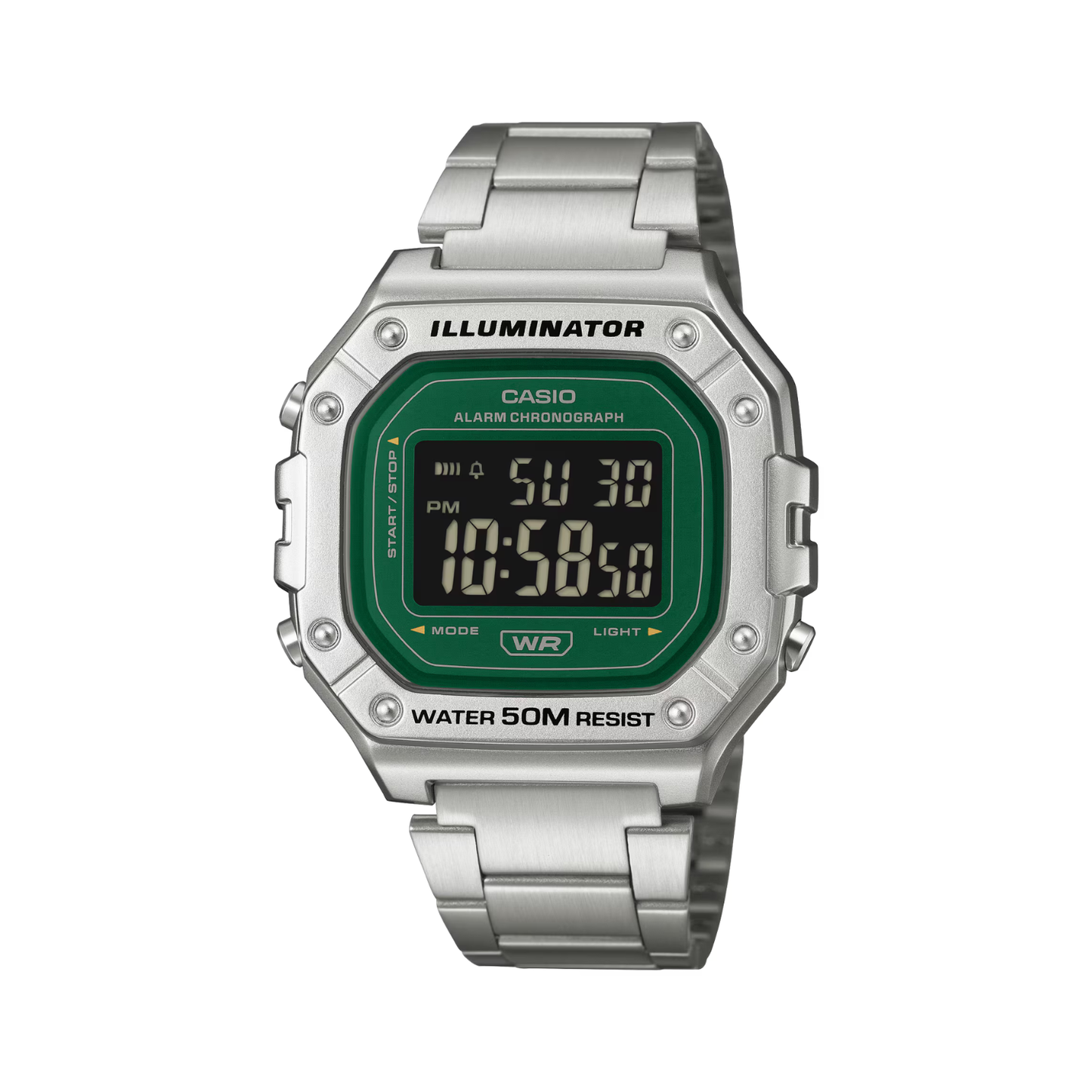 Reloj Digital Casual Plateado de Hombre