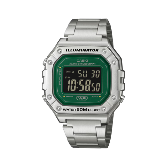 Reloj Digital Casual Plateado de Hombre