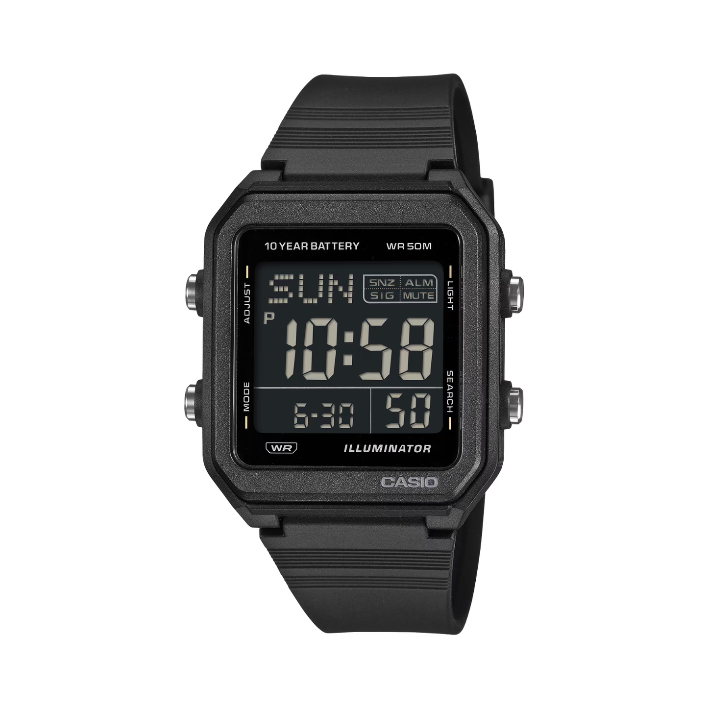 Reloj Digital Casual Negro de Hombre