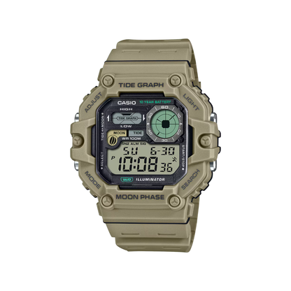 Reloj Digital Deportivo Crema de Hombre