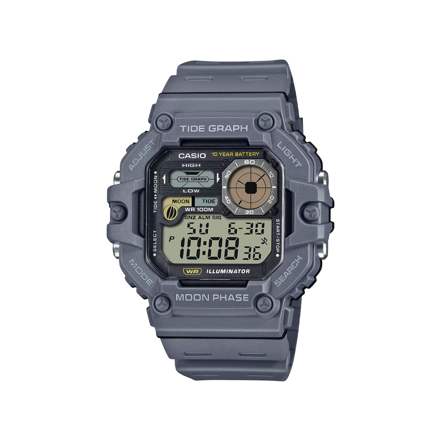 Reloj Digital Deportivo Gris de Hombre