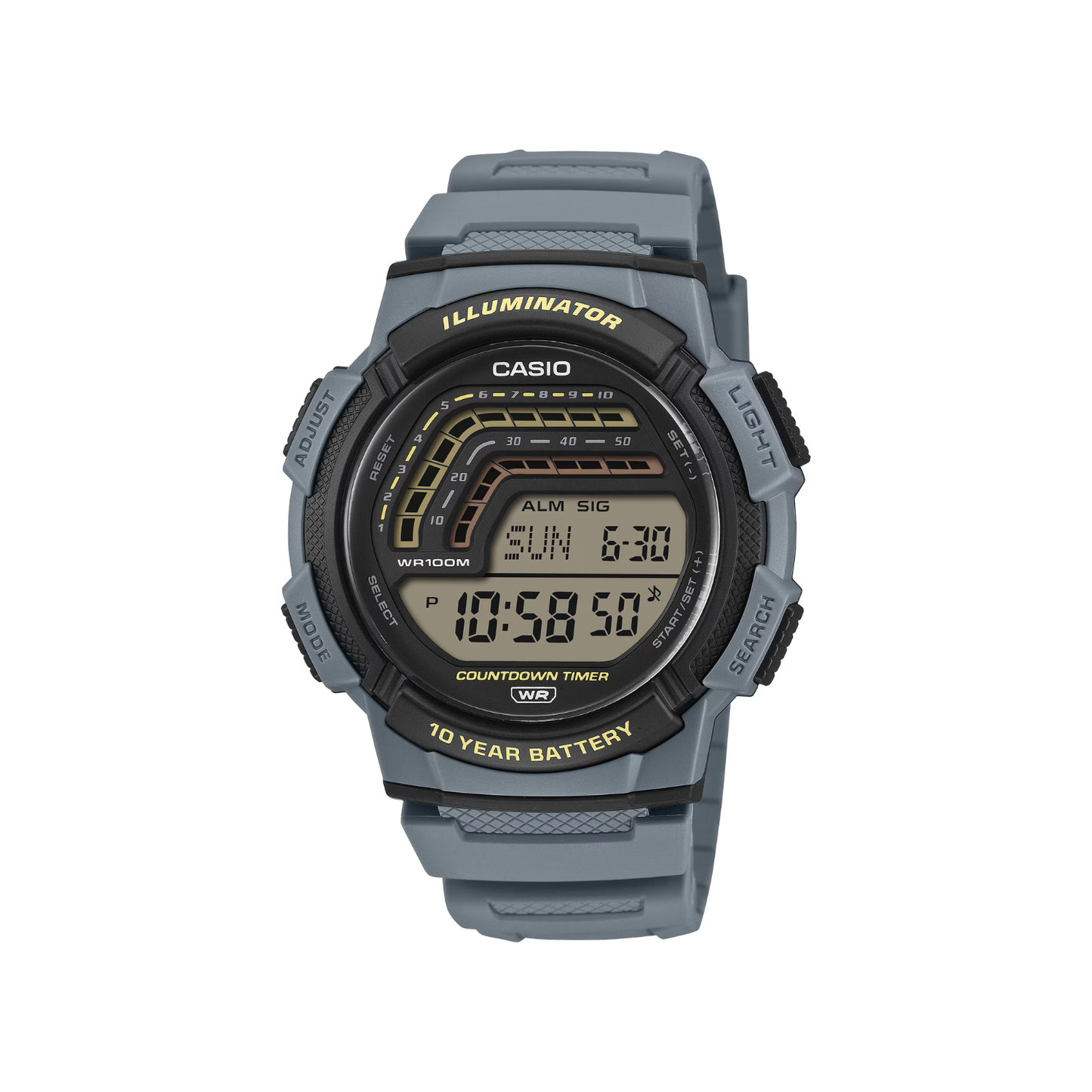 Reloj Digital Deportivo Gris de Hombre
