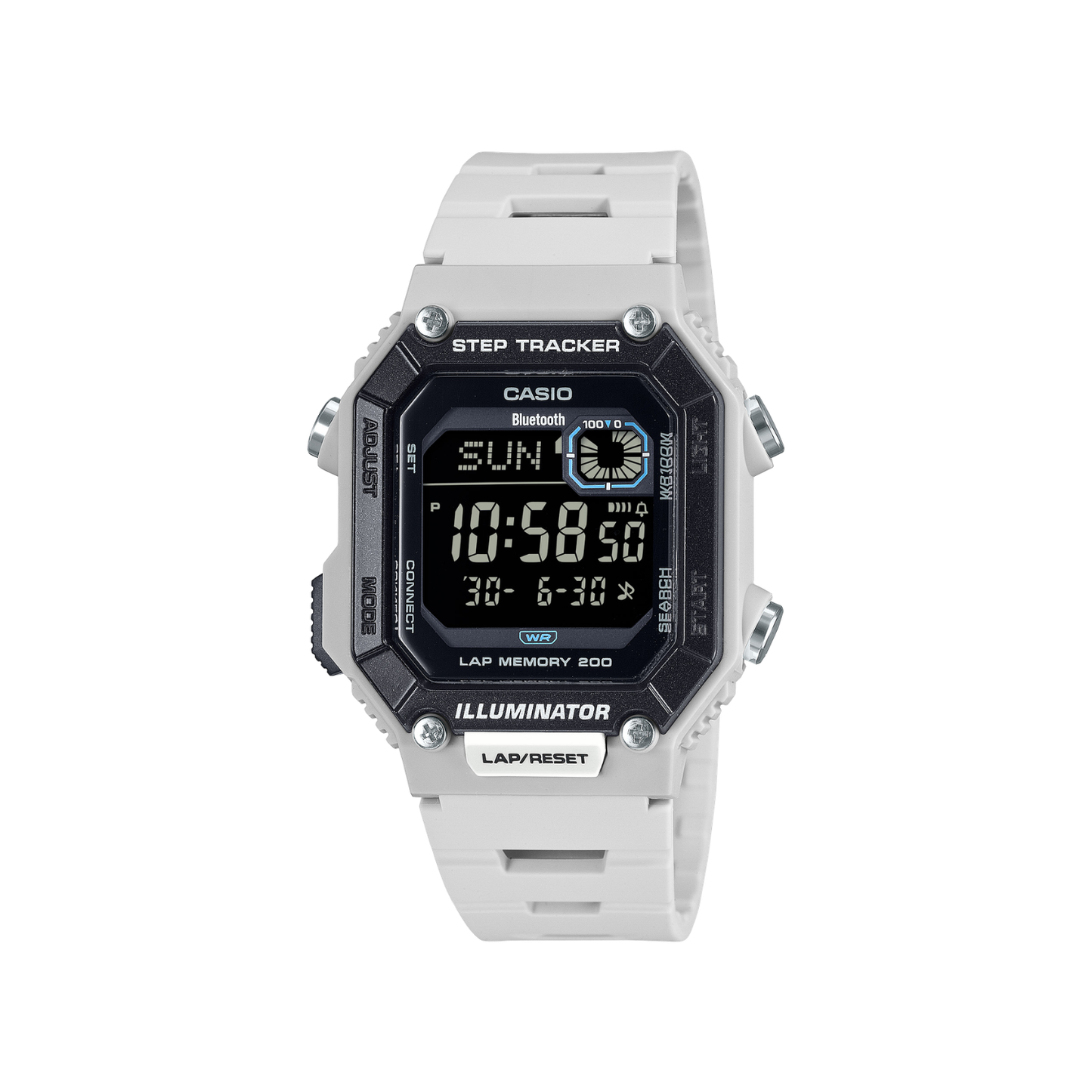 Reloj Digital Deportivo Step Tracker Gris de Hombre