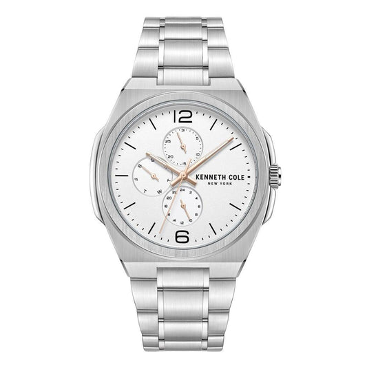 Reloj Análogo Kenneth Cole New York Modern Classic Cuarzo Blanco y Plateado de Hombre