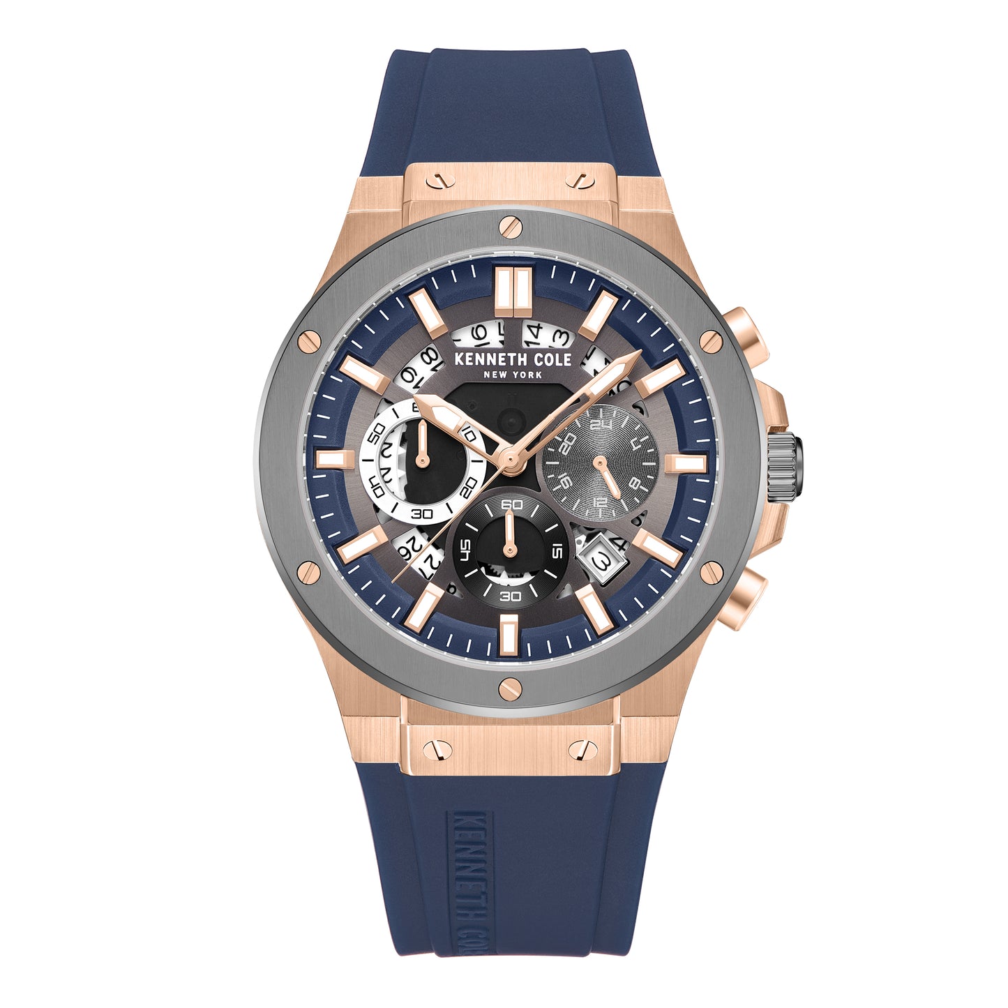 Reloj Análogo Cronografo Sport Plateado de Hombre