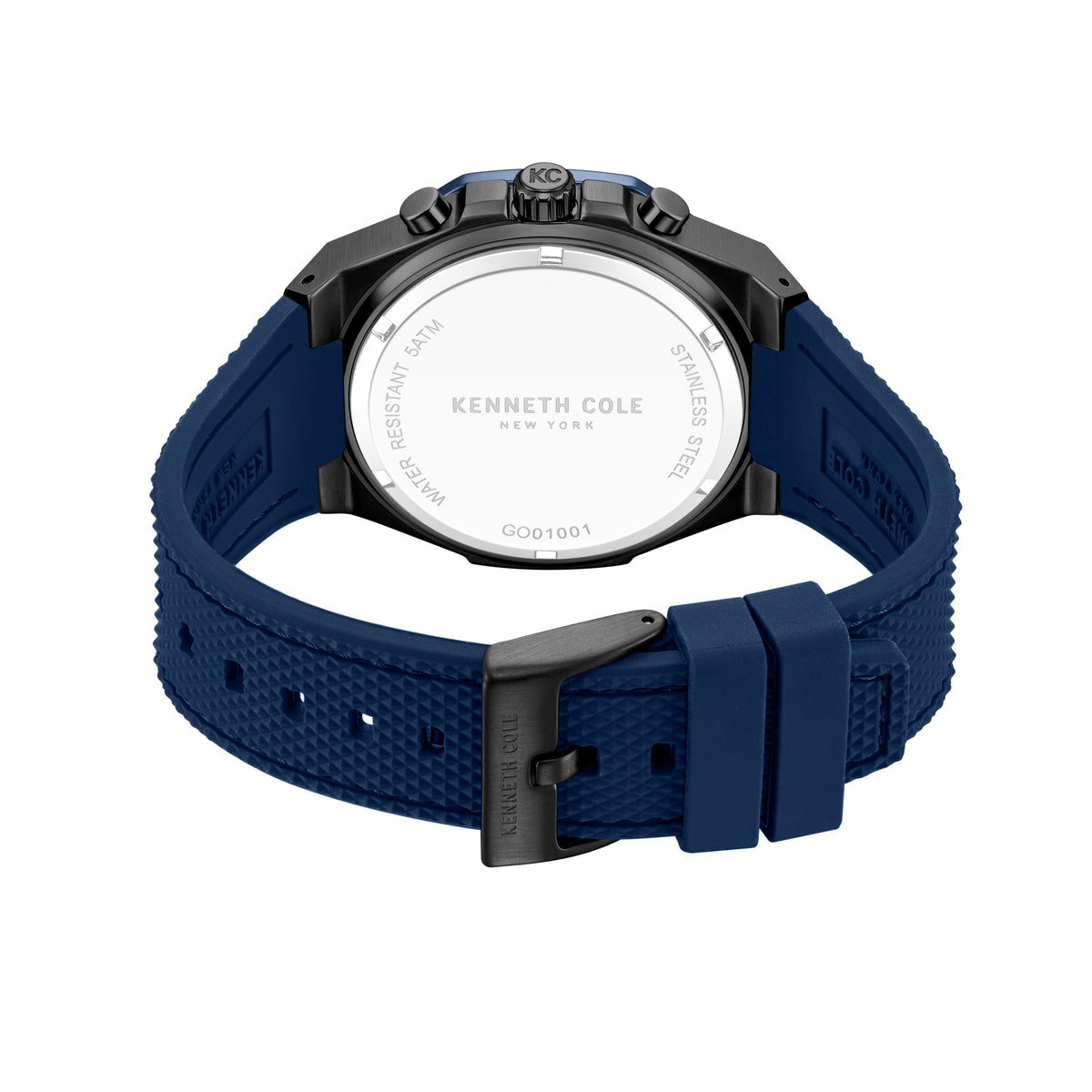 Reloj Análogo Kenneth Cole Benson Cuarzo Negro y Azul de Hombre