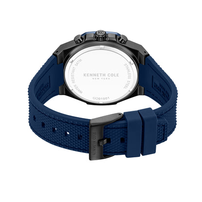 Reloj Análogo Kenneth Cole Benson Cuarzo Negro y Azul de Hombre