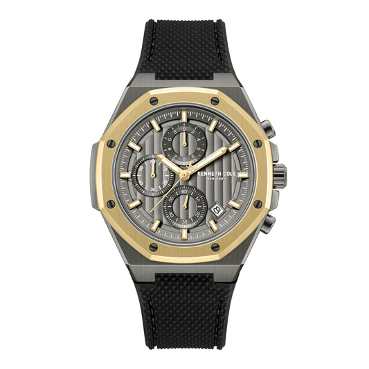 Reloj Análogo Kenneth Cole Benson Cuarzo Gris y Negro de Hombre