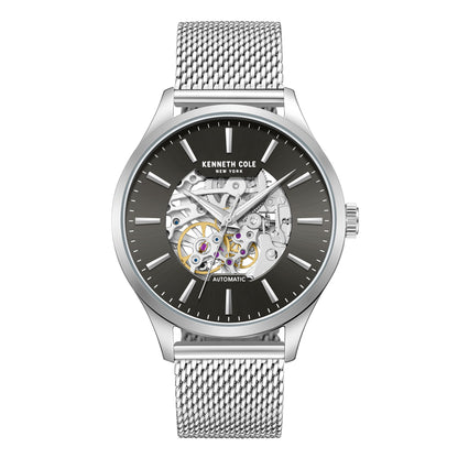 Reloj Análogo Kenneth Cole Brooklyn Automático Gris y Plateado de Hombre