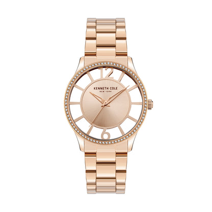 Reloj Análogo Skeleton Luxury Rose gold de Mujer