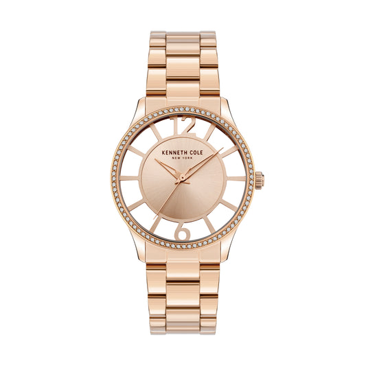 Reloj Análogo Skeleton Luxury Rose gold de Mujer