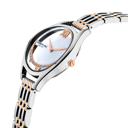 Reloj Análogo Stones Luxury Plateado de Mujer
