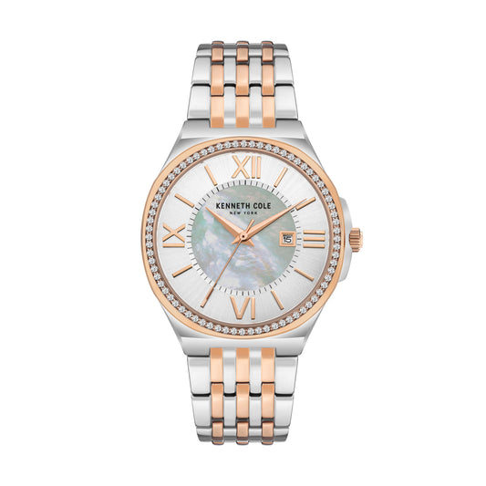 Reloj Análogo Madre Perla Luxury Rose gold de Mujer