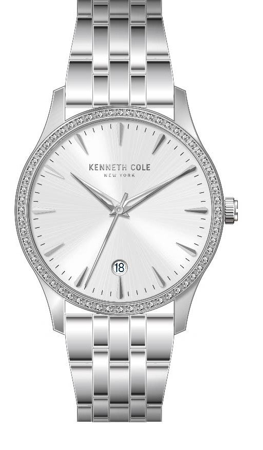 Reloj Análogo Crystal Luxury Plateado de Mujer