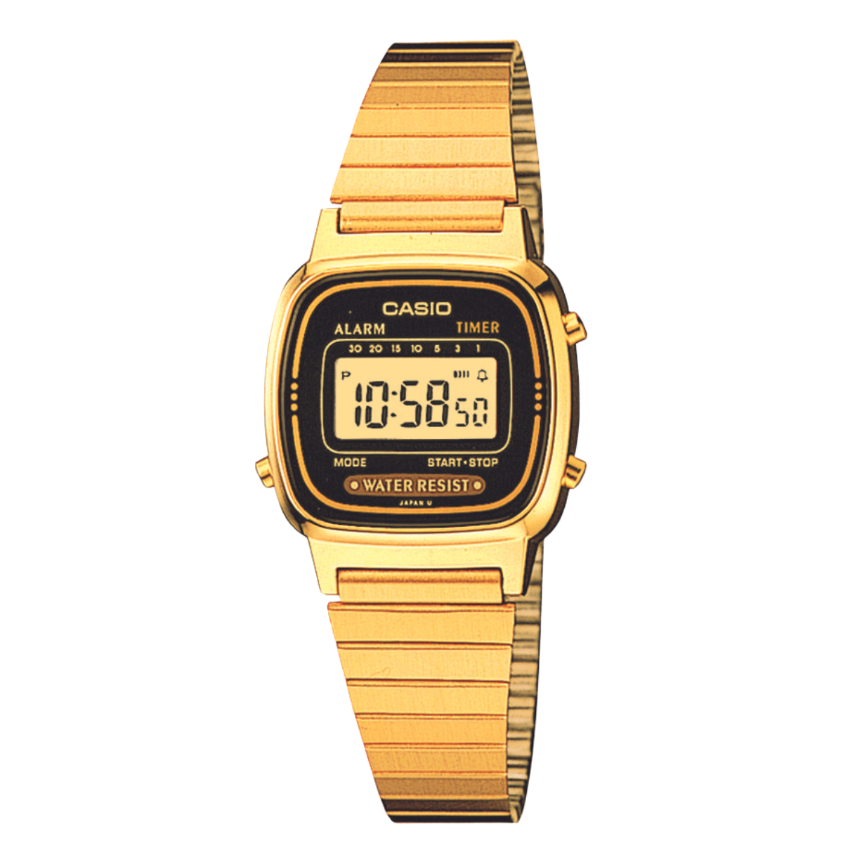 Reloj Digital Vintage Dorado de Mujer