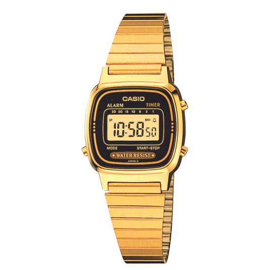 Reloj Digital Vintage Dorado de Mujer